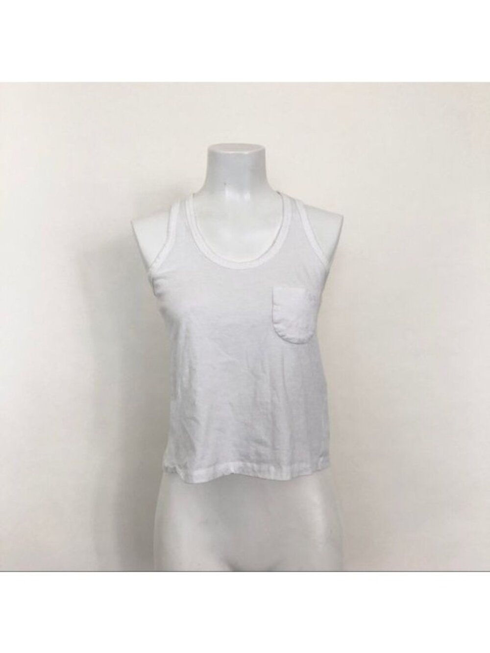 See by Chloe white crop tank top A907